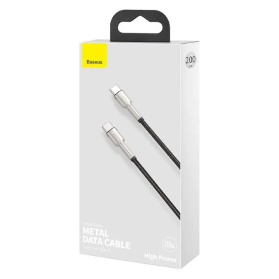 Кабель Baseus Cafule Series Metal Data Cable Type-C to Type-C 100W 2m Black Кабель Baseus Cafule Series Metal Data Cable Type-C to Type-C 100W 2m Black