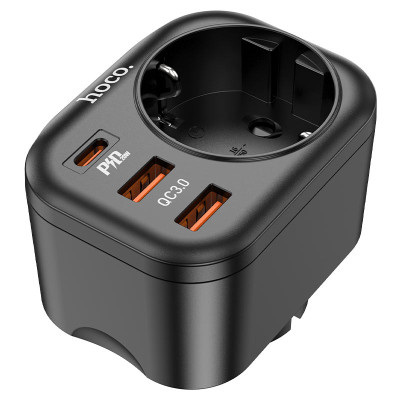 Мережевий зарядний пристрій HOCO NS3 Multifunctional socket(including 1C2A PD20W fast charge) Black Мережевий зарядний пристрій HOCO NS3 Multifunctional socket(including 1C2A PD20W fast charge) Black