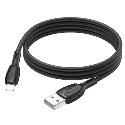 Кабель BOROFONE BX86 Advantage silicone charging data cable for iP Black Кабель BOROFONE BX86 Advantage silicone charging data cable for iP Black