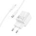 Мережевий зарядний пристрій з кабелем HOCO C147A Charm PD20W+QC3.0 charger set (C to iP)(EU) White Мережевий зарядний пристрій з кабелем HOCO C147A Charm PD20W+QC3.0 charger set (C to iP)(EU) White