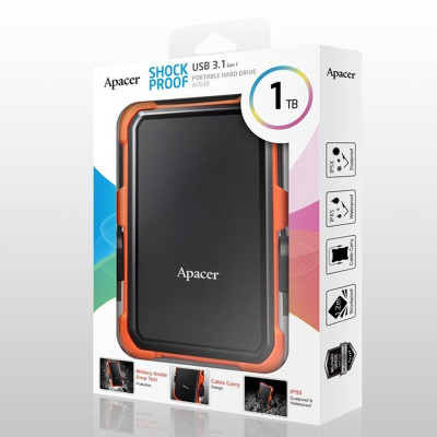 Зовнішній жорсткий диск PHD External 2.5'' Apacer USB 3.1 AC630 1TB Orange (color box)