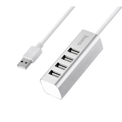 USB-хаб HOCO HB1 4USB Line machine Silver USB-хаб HOCO HB1 4USB Line machine Silver