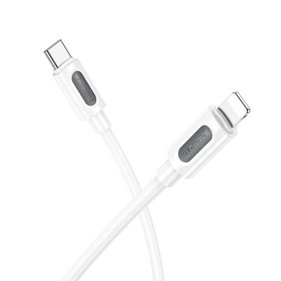 Кабель BOROFONE BX114 Structure PD silicone charging data cable iP White Кабель BOROFONE BX114 Structure PD silicone charging data cable iP White