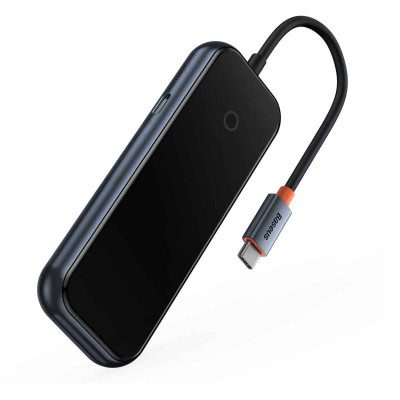USB-хаб Baseus AcmeJoy 4-Port Type-C HUB Adapter（Type-C to USB3.0*3+Type-C PD&Data *1）Dark Gray