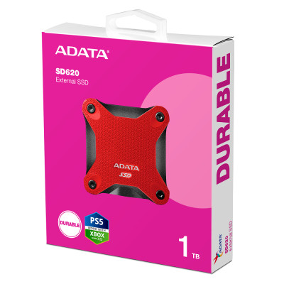 Портативний SSD ADATA SD620 1TB USB 3.2 520/460Mb/s Red Портативний SSD ADATA SD620 1TB USB 3.2 520/460Mb/s Red