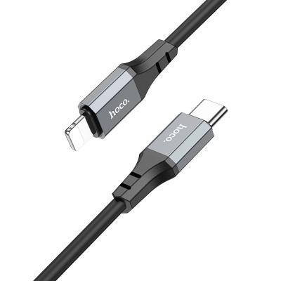 Кабель Hoco X86 iP Spear PD silicone charging data cable Black Кабель Hoco X86 iP Spear PD silicone charging data cable Black