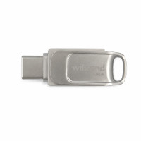Флеш-накопичувач Wibrand USB 3.2 Gen1 Bee 128GB USB Type-A/USB Type-C Silver Флеш-накопичувач Wibrand USB 3.2 Gen1 Bee 128GB USB Type-A/USB Type-C Silver