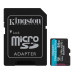 Карта пам'яті microSDXC (UHS-1 U3) Kingston Canvas Go! Plus 64Gb class 10 A2 V30 (R200MB/s) (adapter SD)