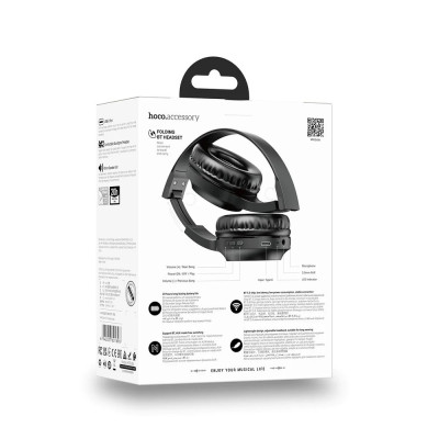 Бездротові накладні навушники HOCO W46 Charm BT headset Black