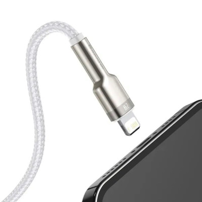 Кабель Baseus Cafule Series Metal Data Cable USB to IP 2.4A 1m White Кабель Baseus Cafule Series Metal Data Cable USB to IP 2.4A 1m White