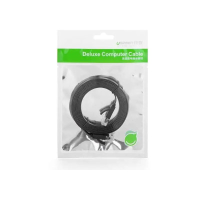 Мережевий кабель UGREEN Cat 6 U/UTP Lan Flat Cable 3m (Black) Мережевий кабель UGREEN Cat 6 U/UTP Lan Flat Cable 3m (Black)