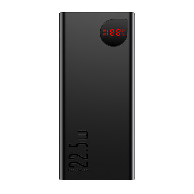 Зовнішній акумулятор Baseus Adaman Metal Digital Display Quick Charge Power Bank 20000mAh22.5W Black Зовнішній акумулятор Baseus Adaman Metal Digital Display Quick Charge Power Bank 20000mAh22.5W Black