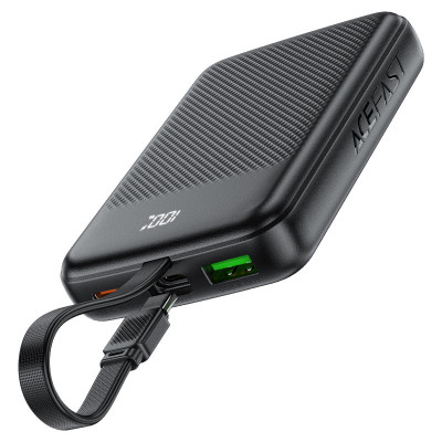 Зовнішній акумулятор ACEFAST M13 PD22.5W power bank with cable 10000mAh Black