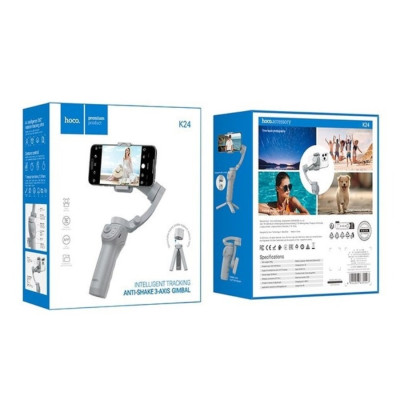 Триосьовий стабілізатор HOCO K24 Support 3-axis smart gimbal Gray Триосьовий стабілізатор HOCO K24 Support 3-axis smart gimbal Gray