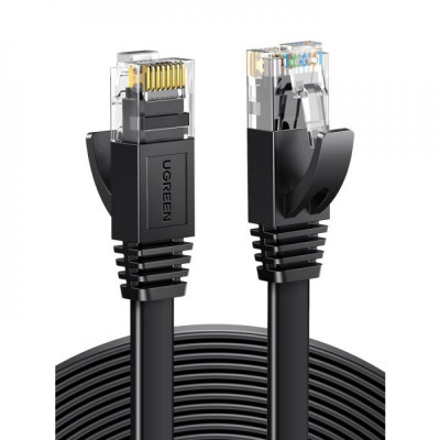 Мережевий кабель UGREEN Cat 6 U/UTP Lan Flat Cable 1m (Black) Мережевий кабель UGREEN Cat 6 U/UTP Lan Flat Cable 1m (Black)