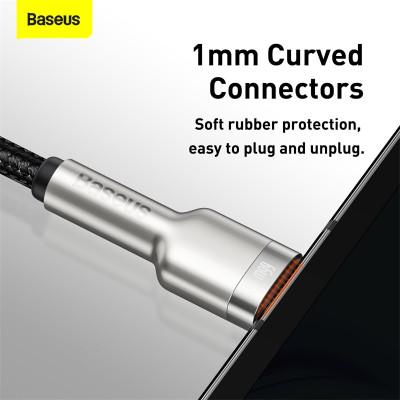 Кабель Baseus Cafule Series Metal Data Cable USB to Type-C 66W 0.25m Black Кабель Baseus Cafule Series Metal Data Cable USB to Type-C 66W 0.25m Black