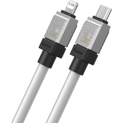 Кабель Baseus CoolPlay Series Fast Charging Cable Type-C to iP 20W 2m White Кабель Baseus CoolPlay Series Fast Charging Cable Type-C to iP 20W 2m White