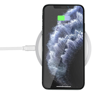 Бездротовий зарядний пристрій HOCO CW26 Powerful 15W wireless fast charger White