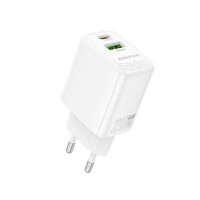Мережевий зарядний пристрій BOROFONE BN27 Fuente PD20W+QC3.0 charger (EU) White Мережевий зарядний пристрій BOROFONE BN27 Fuente PD20W+QC3.0 charger (EU) White