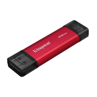 Портативний SSD Kingston Dual USB-A/C 512GB Dual Portable 1050MB/s USB 3.2 Gen 2 Red/Black