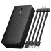 Зовнішній акумулятор BOROFONE BJ84A Smooth power bank with four cables(20000mAh) Black