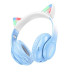Бездротові накладні навушники HOCO W42 Cat ears BT headphones Crystal Blue