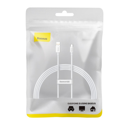 Кабель Baseus Superior Series Fast Charging Data Cable USB to Type-C 100W 1.5m Moon White Кабель Baseus Superior Series Fast Charging Data Cable USB to Type-C 100W 1.5m Moon White