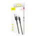 Кабель Baseus Cafule Cable USB For Lightning 2.4A 0.5m Gray+Black Кабель Baseus Cafule Cable USB For Lightning 2.4A 0.5m Gray+Black