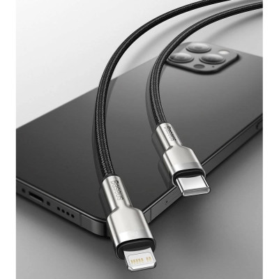 Кабель Baseus Cafule Series Metal Data Cable Type-C to iP PD 20W 1m Black Кабель Baseus Cafule Series Metal Data Cable Type-C to iP PD 20W 1m Black