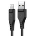 Кабель ACEFAST C3-02 USB to iP 2.4A, 1.2m, TPE, TPE connectors, Black