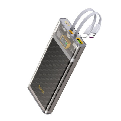 Внешний аккумулятор HOCO J104 Discovery edition 22.5W fully compatible power bank with cable(10000mAh) Gray