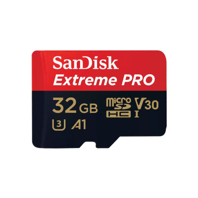 Карта пам'яті microSDHC (UHS-1 U3) SanDisk Extreme Pro A1 32Gb class 10 V30 (R100MB/s,W90MB/s) (adapter) Карта пам'яті microSDHC (UHS-1 U3) SanDisk Extreme Pro A1 32Gb class 10 V30 (R100MB/s,W90MB/s) (adapter)
