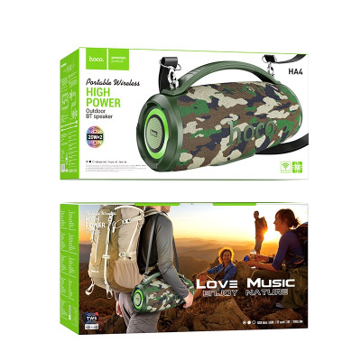Портативна колонка HOCO HA4 mini Surge outdoor BT speaker Camouflage Green