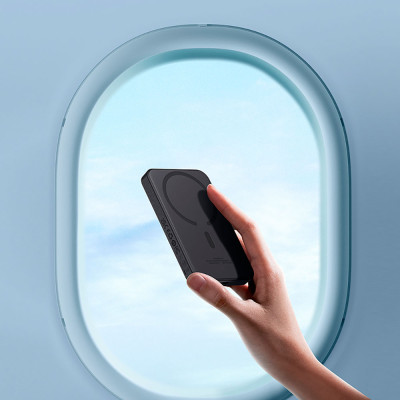 Зовнішній акумулятор Baseus Magnetic Mini Wireless Fast Charge Power Bank 5000mAh 20W Cluster Black(With Simple Series Charging Cable Type-C to Type-C Зовнішній акумулятор Baseus Magnetic Mini Wireless Fast Charge Power Bank 5000mAh 20W Cluster Black(With Simple Series Charging Cable Type-C to Type-C