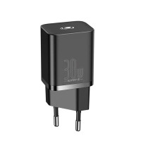 Мережевий зарядний пристрій Baseus Super Si quick charger IC 30W EU Black Мережевий зарядний пристрій Baseus Super Si quick charger IC 30W EU Black