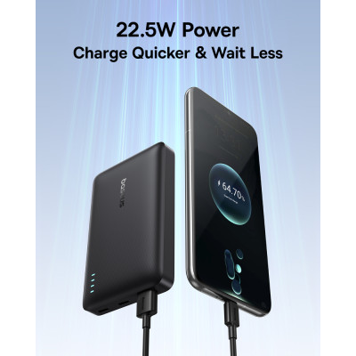 Зовнішній акумулятор Baseus EnerFill FP21 Power Bank 10000mAh 22.5W Cosmic Black (Includes Simple Type-C to Type-C Cable 20V/3A 30cm Black)