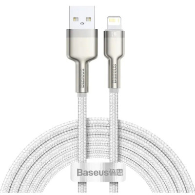 Кабель Baseus Cafule Series Metal Data Cable USB to IP 2.4A 1m White Кабель Baseus Cafule Series Metal Data Cable USB to IP 2.4A 1m White