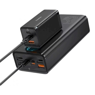 Зовнішній акумулятор Baseus Amblight Digital Display Fast Charge Power Bank 26800mAh 65W Cluster Black