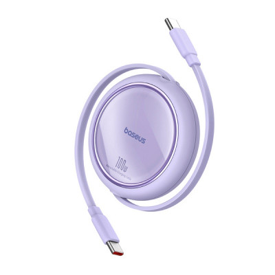 Кабель Baseus Free2Draw Mini Retractable Charging Cable Type-C to Type-C 100W 1m Nebula Purple Кабель Baseus Free2Draw Mini Retractable Charging Cable Type-C to Type-C 100W 1m Nebula Purple