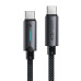 Кабель ACEFAST C19-03, Type-C to Type-C, 60W, 1.2m, Nylon Braid, Aluminum Alloy connectors, Black