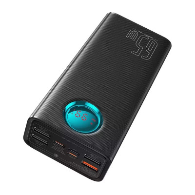 Зовнішній акумулятор Baseus Amblight Digital Display Fast Charge Power Bank 26800mAh 65W Cluster Black