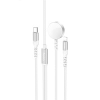 Кабель HOCO CW54 2-in-1 charging cable iP+iWatch White Кабель HOCO CW54 2-in-1 charging cable iP+iWatch White