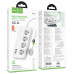 Мережевий подовжувач HOCO AC22 Sunlight 4-bit (PD30W/1C3A) desktop socket (EU/GER) White