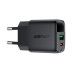 Мережевий зарядний пристрій ACEFAST A116 PD35W GaN charger (USB-A+USB-C) with digital display Black