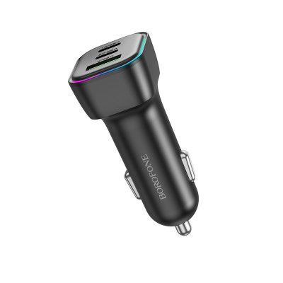 Автомобільний зарядний пристрій BOROFONE BZ28C Trophie PD60W(2C1A) car charger Black Автомобільний зарядний пристрій BOROFONE BZ28C Trophie PD60W(2C1A) car charger Black