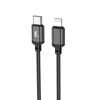 Кабель Wibrand Cobra PD nylon charging data cable for IP 1m Black Кабель Wibrand Cobra PD nylon charging data cable for IP 1m Black