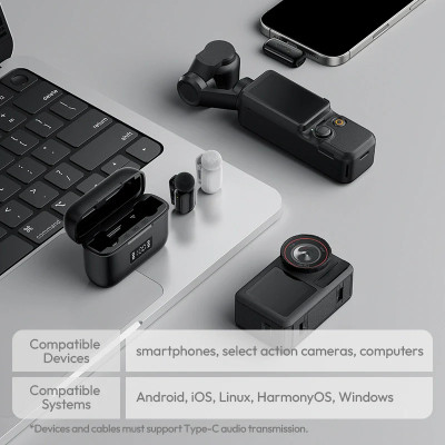 Бездротова мікрофонна система Ulanzi A200 Mini Mic Black Бездротова мікрофонна система Ulanzi A200 Mini Mic Black