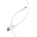 Кабель BOROFONE BX14 USB to iP 2.4A, 1m, PVC, TPE connectors, White