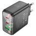 Мережевий зарядний пристрій HOCO CS44A Smart PD65W(2C1A) charger(EU) Black