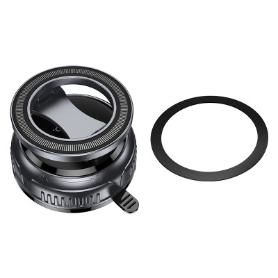Автотримач для телефона HOCO H92 High vacuum suction cup magnetic holder(universal) Black Metal Gray